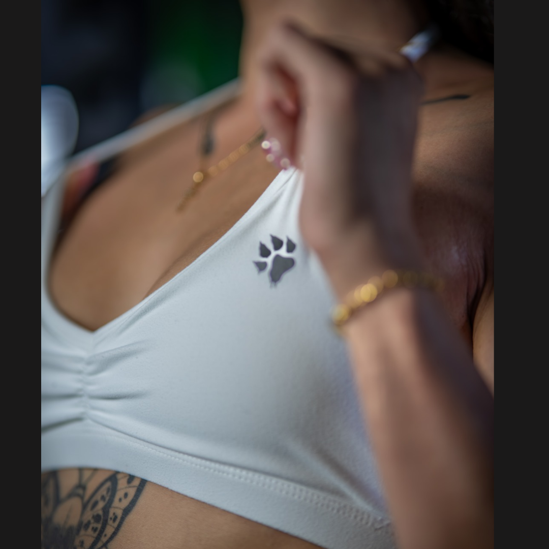White Hot V-Cut Training Bra