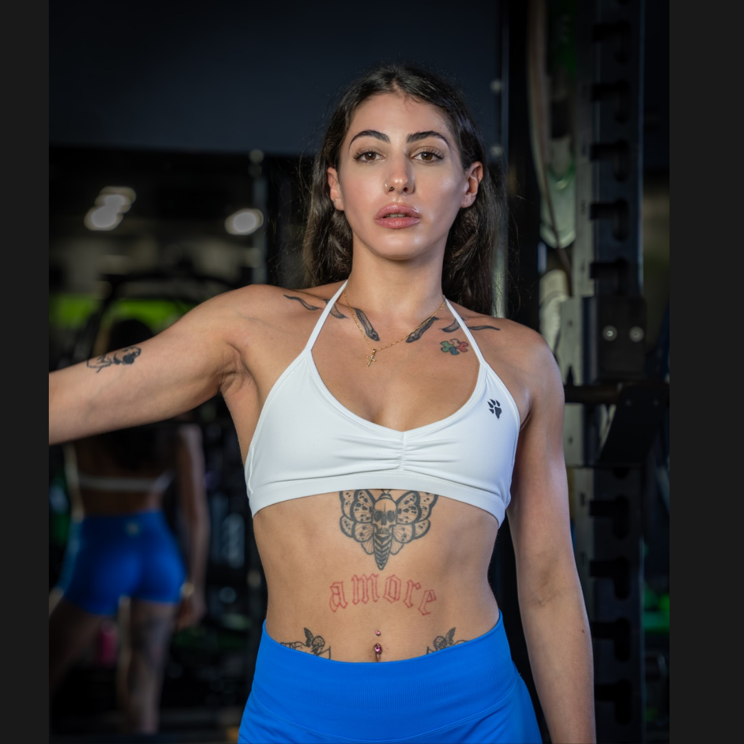 White Hot V-Cut Training Bra