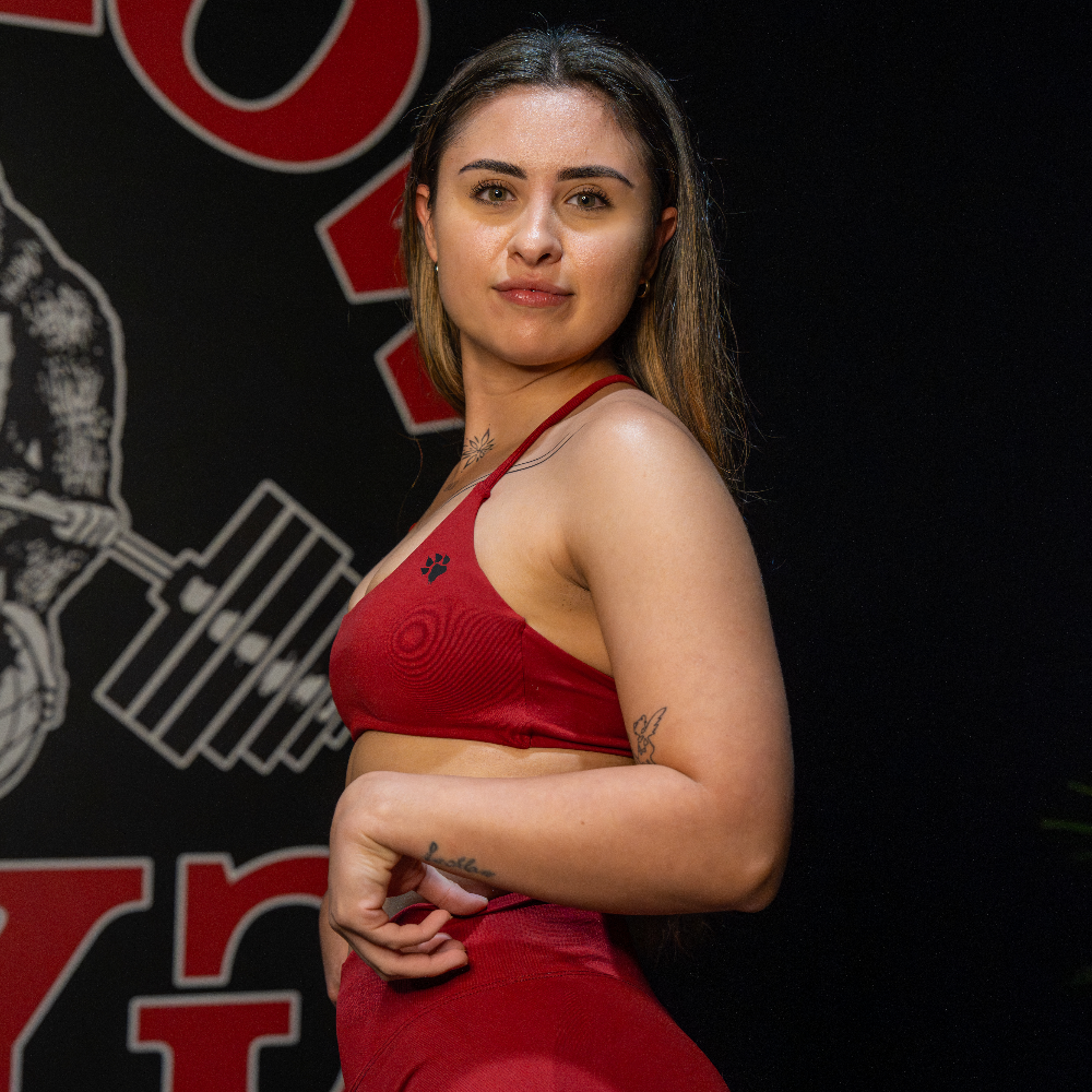 Twist Back Bra - Sanguine Red