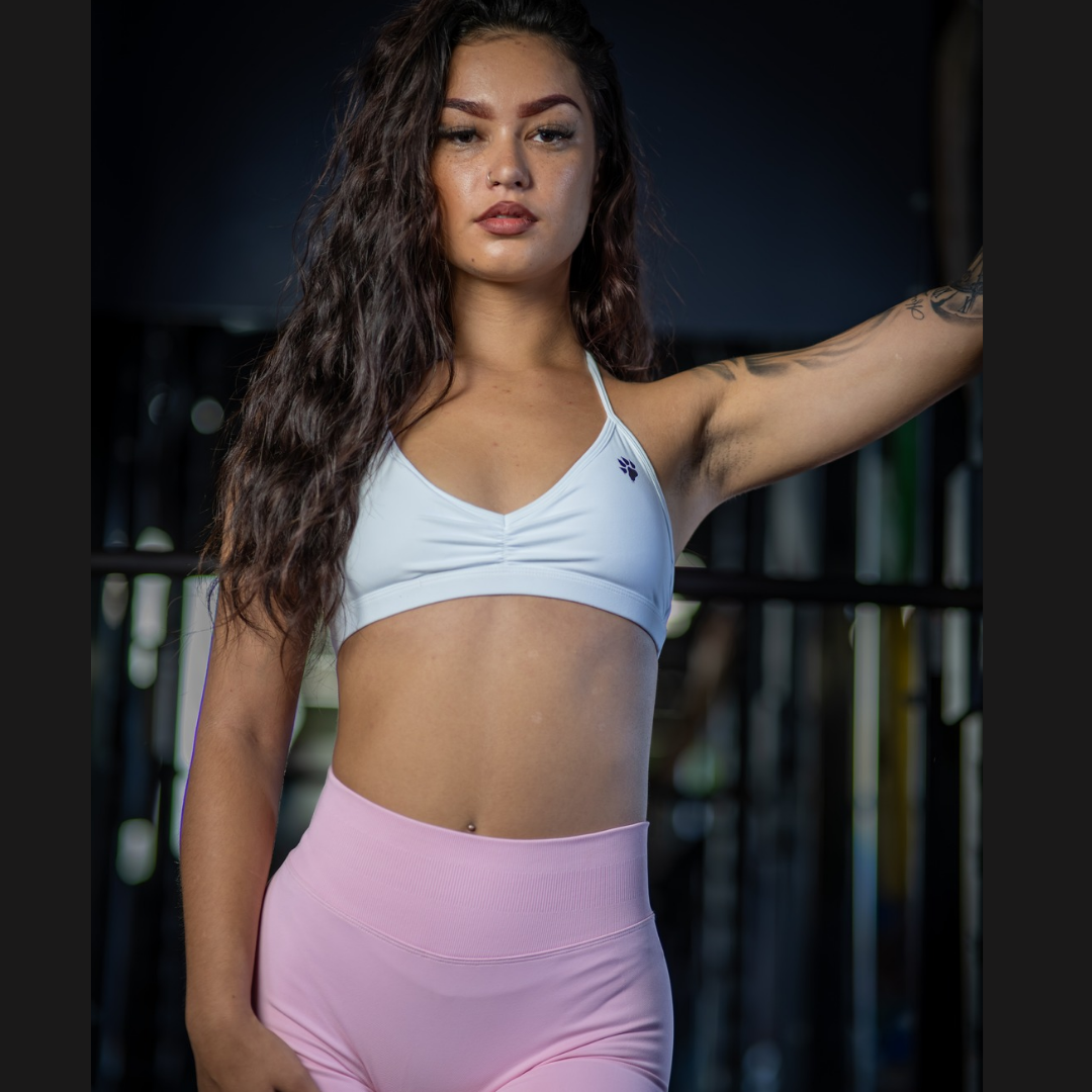 White Hot V-Cut Training Bra