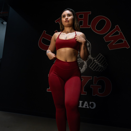 Twist Back Bra - Sanguine Red